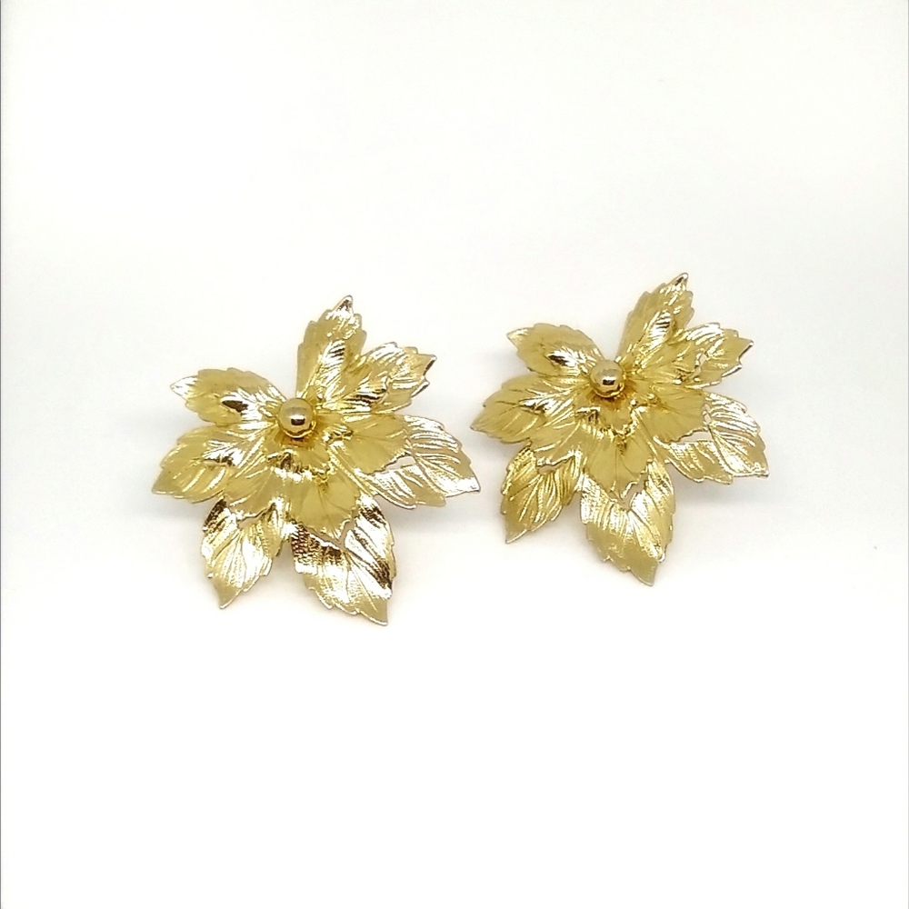 Large Flower Bloom Earrings - image 1